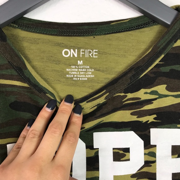 On Fire “Nope Not Today” Basic Camo Tee - Picture 3 of 4